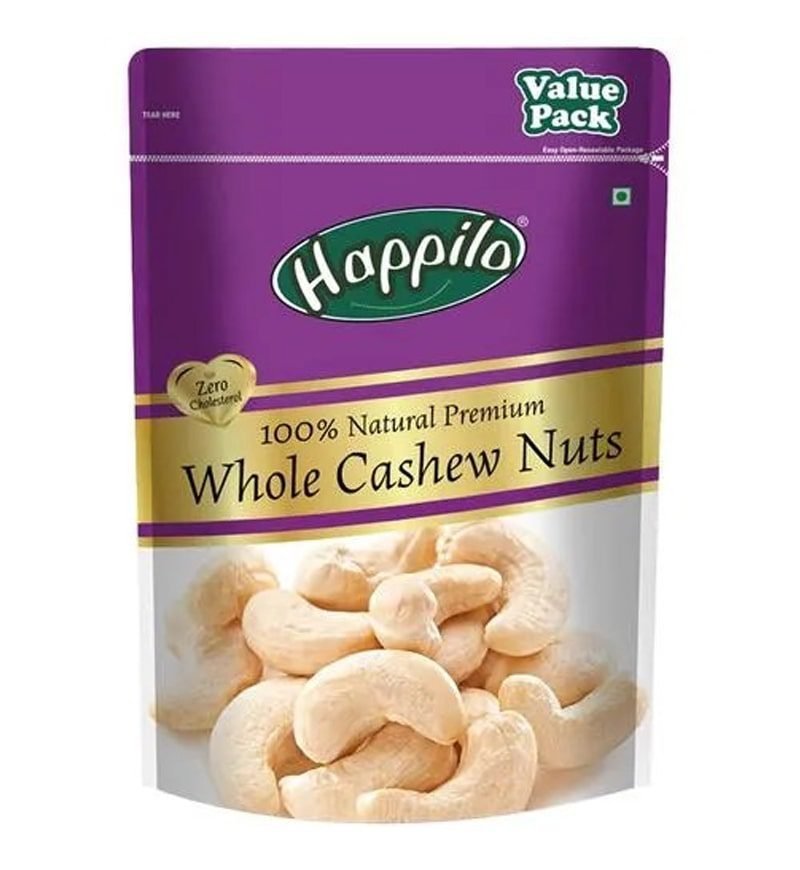 Happilo Natural Premium Whole Cashews Nuts | 500 gm