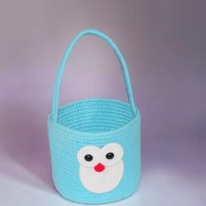 Doraemon Design Open Handle Cotton Rope Basket without Lid