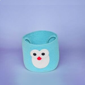 Doraemon Design Open Handle Cotton Rope Basket without Lid