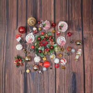 Christmas Tree Ornament Decoration Assortment Set 51pcs