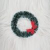 Christmas tinsel Wreath White and Green 8 Inch 1pc - Image 2