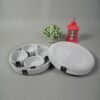 Cotton Rope Round Handmade Dry Fruit Box with Serving Tray for Sweets, Chips, Cookies Other Snacks (White & Grey) - Image 2