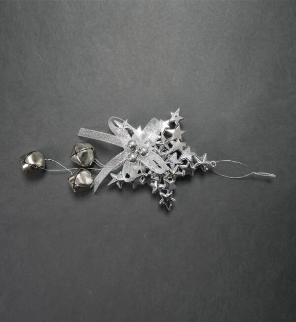 Christmas Star Shaped Silver Bell Decoration Hanging - Image 2