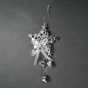 Christmas Star Shaped Silver Bell Decoration Hanging