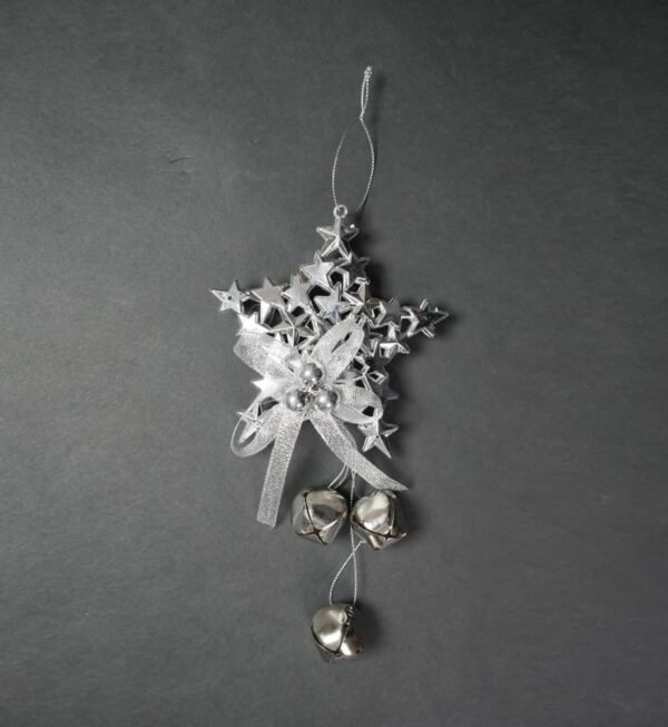 Christmas Star Shaped Silver Bell Decoration Hanging