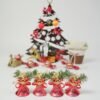 Christmas Tree Decorations Ornaments Red Bow Plastic Bells (4 Pcs Set) - Image 2