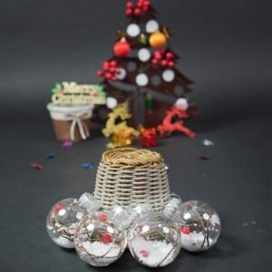 Christmas Tree Decorations Small Round Ball Hanging (4Pcs Set)