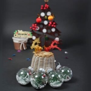 Christmas Tree Decorations Small Ball Round Hanging (4Pcs Set)