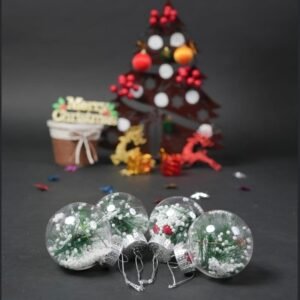 Christmas Tree Decorations Small Ball Round Hanging (4Pcs Set)