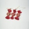 Christmas Decorations Red and Gold Glitter Electroplated Plastic Candy (With Rope) - 3Pcs - Image 2
