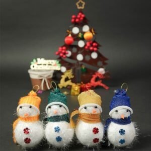 Christmas Snow Man Decoration – 4Pcs Set