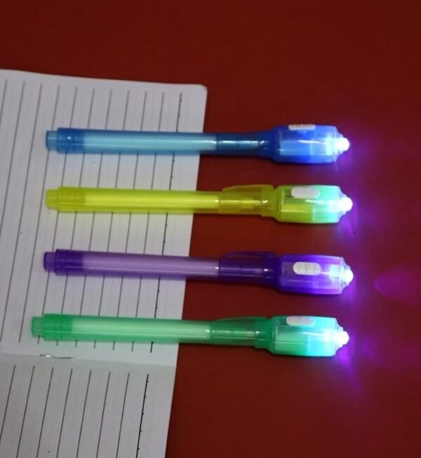 Invisible Spy Ball pen 4 Pcs with UV Light at Top - Image 2