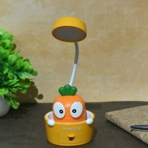 Bobblehead Carrot Lamp with Sharpener Orange-Yellow Color (1Pc)