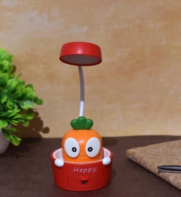 Bobblehead Carrot Lamp with Sharpener Orange-Red Color (1Pc)