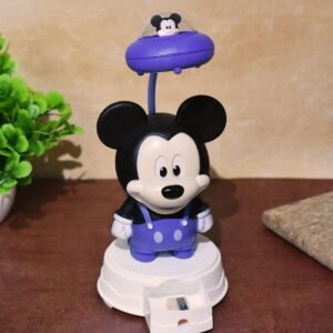 Mickey Led Light Table Night Lamp Blue Color for Kids Bedroom USB Chargeable with Pencil Sharpener for Girls & Boys