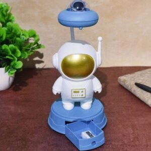 Astronaut Led Light Table Night Lamp White Color for Kids Bedroom USB Chargeable with Pencil Sharpener for Girls & Boys