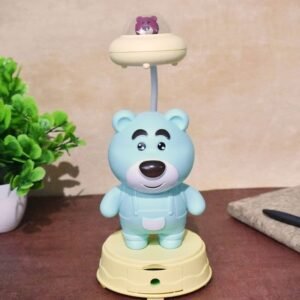 Panda Led Light Table Night Lamp Blue Color for Kids Bedroom USB Chargeable with Pencil Sharpener for Girls & Boys