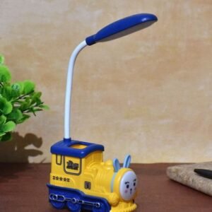 Train Pen Stand LED Desk Light Study Night Table Lamp with USB Charging Cable Table Lamp 4cm (1Pc)