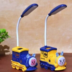 Train Pen Stand LED Desk Light Study Night Table Lamp with USB Charging Cable Table Lamp 4cm (1Pc)