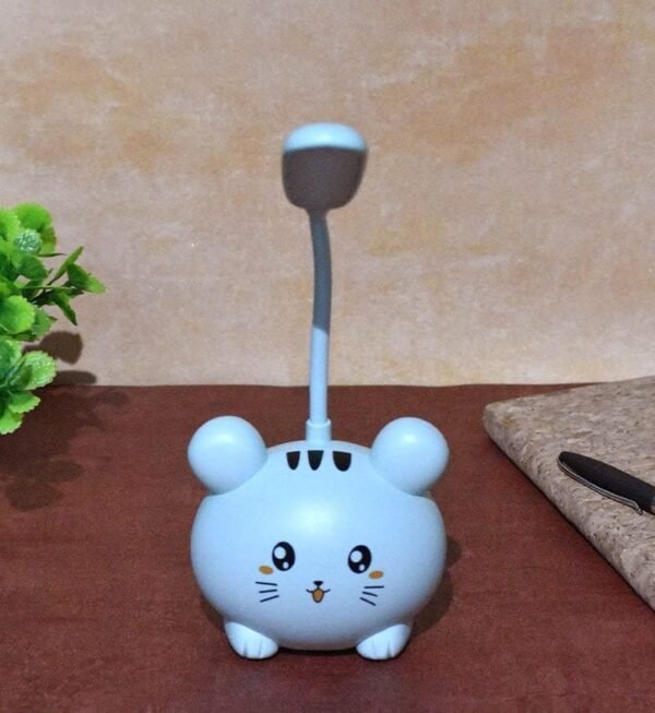 Cute Smiley Mouse Lamp with Sharpener Blue Color (1Pc)