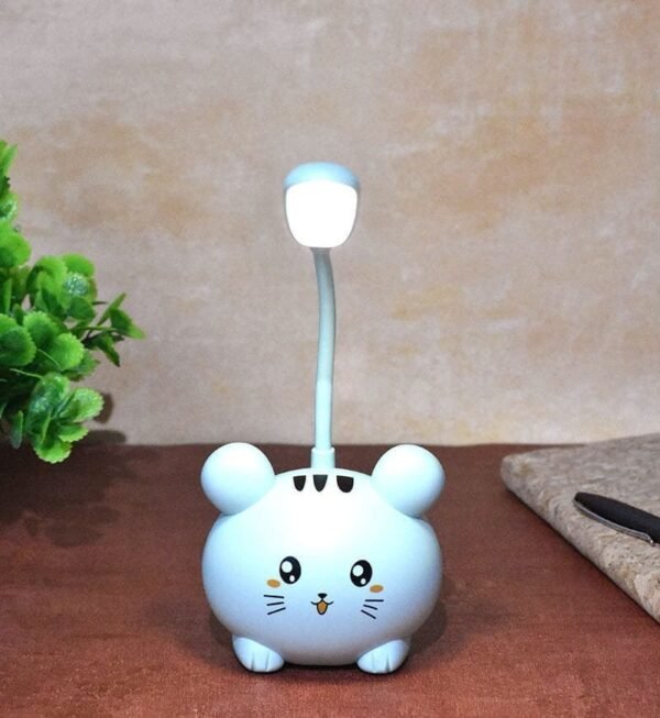 Cute Smiley Mouse Lamp with Sharpener Blue Color (1Pc) - Image 2