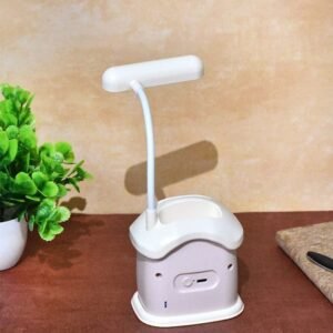 Cartoon House piggy bank table lamp for children USB charging night light 3 Gear Light Pink Color