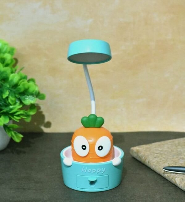 Bobblehead Carrot Lamp with Sharpener Blue-Yellow Color (1Pc)