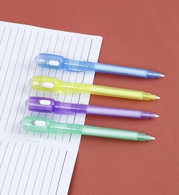 Invisible Spy Ball pen 4 Pcs with UV Light at Top