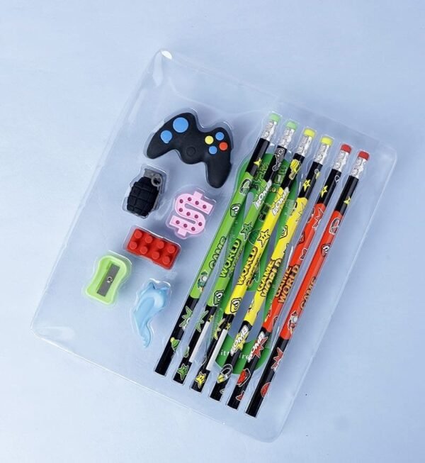 Game Eraser Set (6 pencils, 5 Erasers, 1 Sharpener & 1 Scale) - Image 4