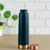Copper Water Bottle with wide mouth | Ideal for Office, Kids, and Home Use | Green | 900 ml - Image 2