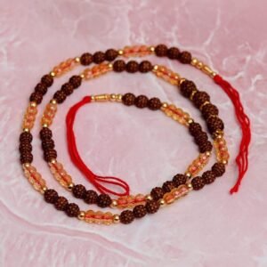 Rudraksha & Pearl Mix Mauli Rakhi