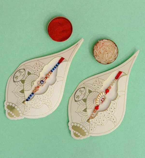 Red and Blue Evil Eye Rakhi