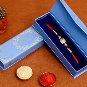 Small Square 16 mini stone AD Rakhi