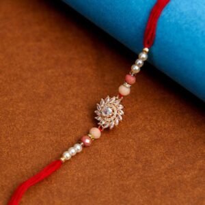 AD Rose Gold Chakri Rakhi