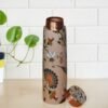 Copper Water Bottle Meena Print With Lacquer Coating Water Bottle with Advanced Leak Proof | 950 ml - Image 2