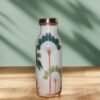 Copper Water Bottle | White & Palm Tree  Print | 500 ml - Image 2