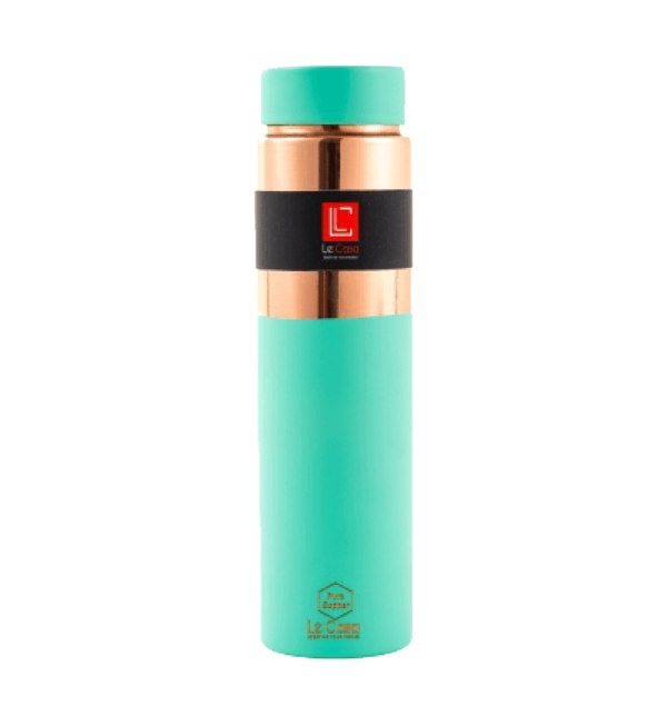 Le Casa Greek Green Copper Water Bottle (1000 ml)