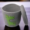 Big Round Box, Hiran Print (Grey Color) Multipurpose organiser - Image 2