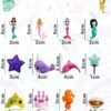 Mermaid Set Eraser for Kids School | Stationary Items for Girls, Erasers Set - Set of 12 - Image 3