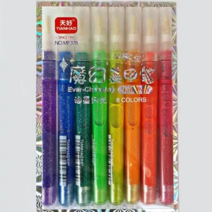 Nail Art Painted Pen Drawing Graffiti Dotting Pen DIY | Metallic/Glitter Liquid Nail Paint Pen (Set of 8 Pcs)