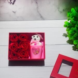 Valentine Teddy in Tub with Roses Hamper | Heartwarming gift | Expressing Love hamper