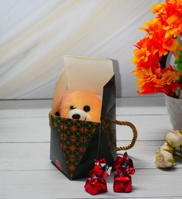 Cute Teddy Bear with Chocolates Bucket Hamper Box - Image 3